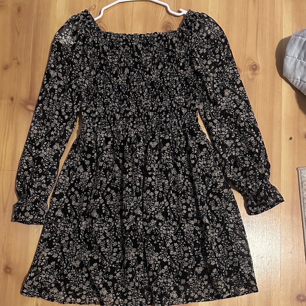 Art Class Black and White Floral Dress